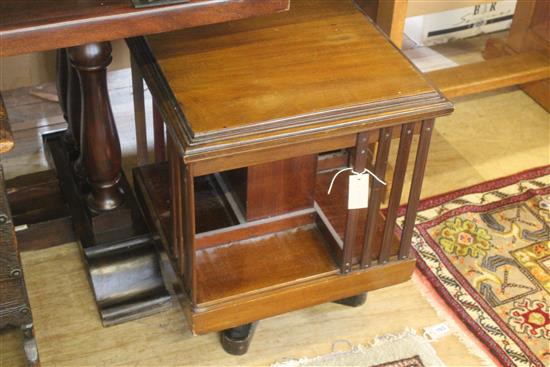Mahogany revolving bookcase
